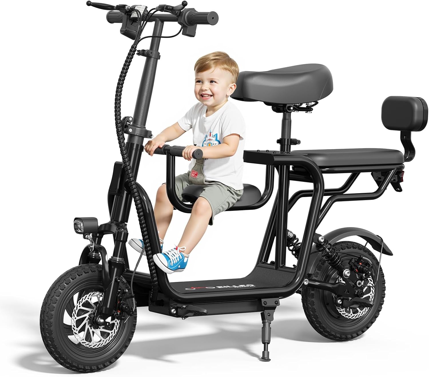 Electric Scooter with Seat for Adult, 36V/48V Electric Scooter for Adults 372W/500W/750W Motor, 6/20 Mile Range, 11.18/17.4/18.75mph, Dual Brakes, 8