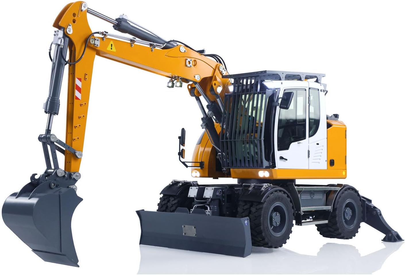 TOUCAN RC HOBBY 1/14 RTR 8CH Valves RC Hydraulic Excavator LR914 4x4 Wheeled Digger Differential Lock Brushless Motor ESC Sound System for Age 14+