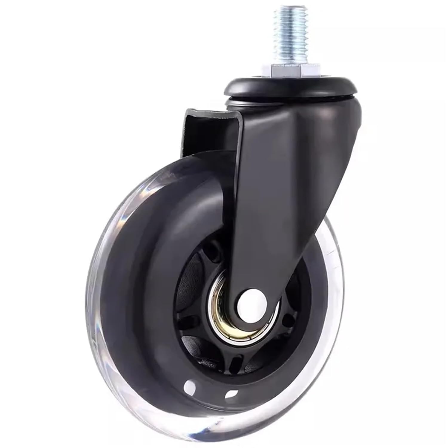 5Pcs 3 Inch M6/M8/M10 PU Screw Roller Ice Wheel Electrophoresis Entertainment Equipment Scooter(M6-Brake)