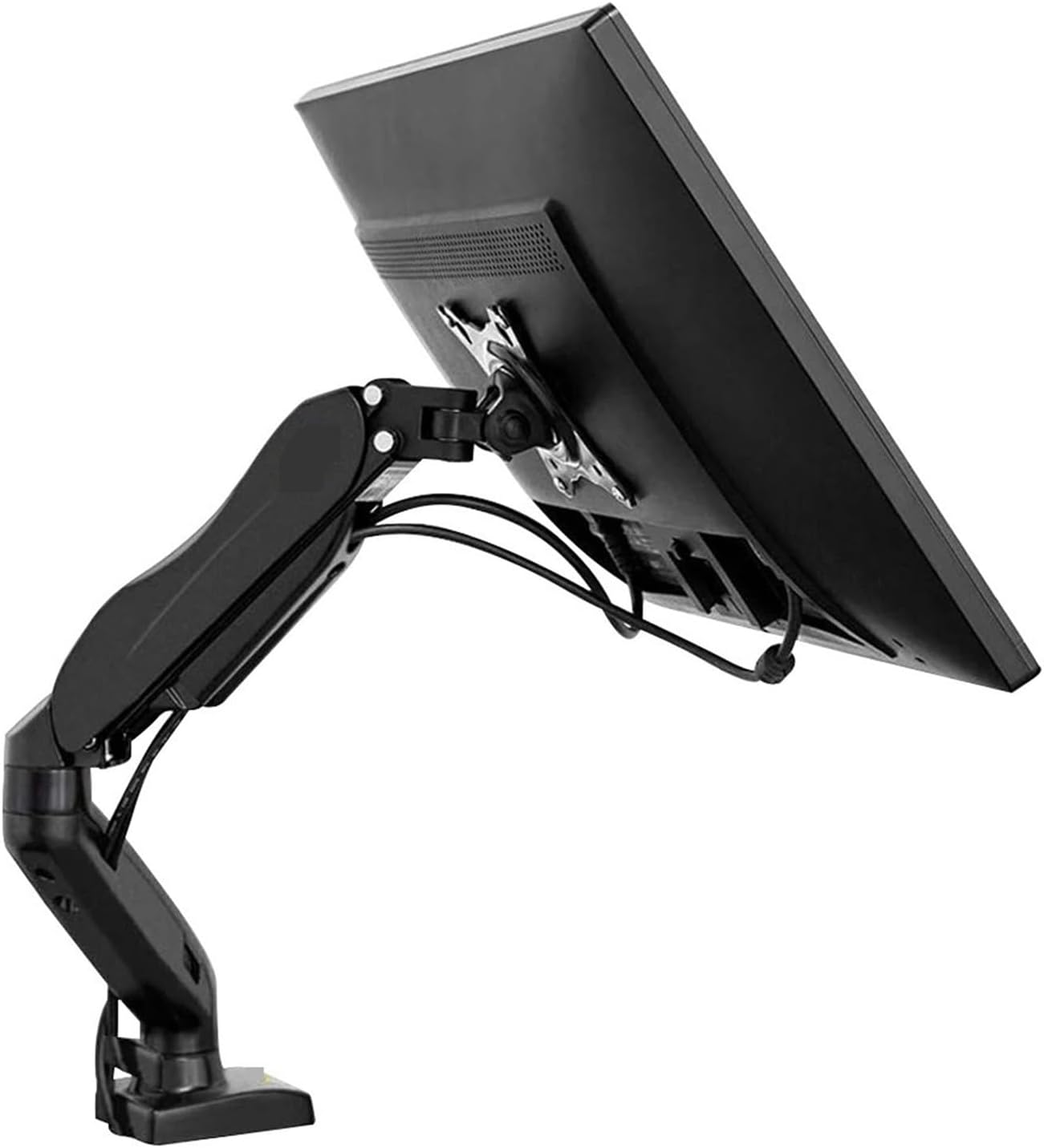 Single monitor stand 17-30 inches, 9 kg per screen, computer desk mount, adjustable gas spring, extendable monitor stand