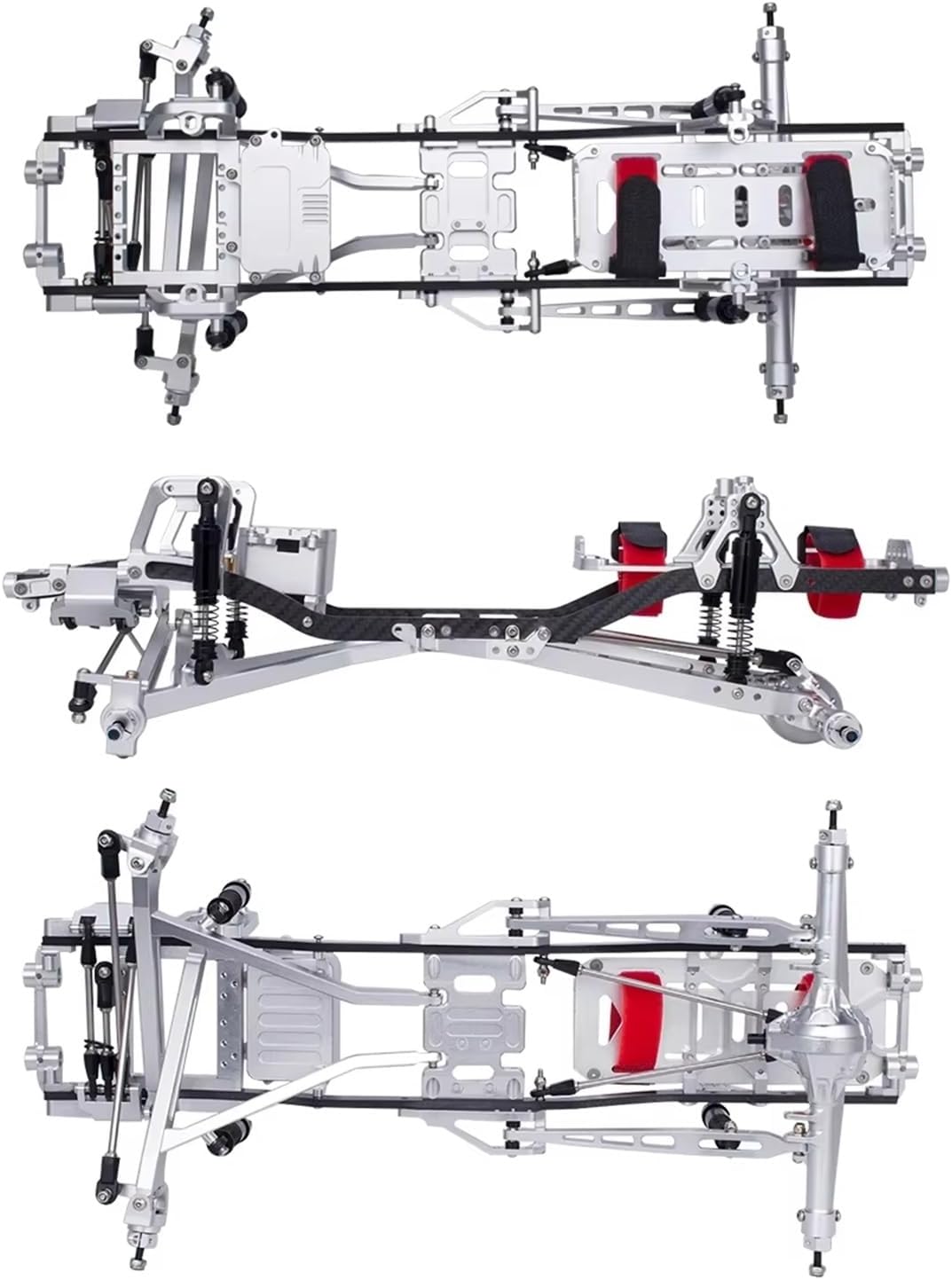 RC Cars Crawler Parts Compatible with Axial for SCX10 Pro for TRX4 for Capra 1/10 RC Crawler for Desert Truck Upgrade 2WD Pre-Runner for Chassis Kit