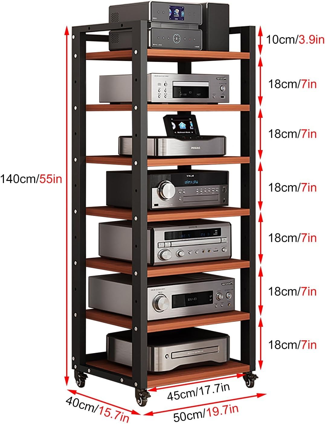 OVZXSD 7-tier Av Media Stand