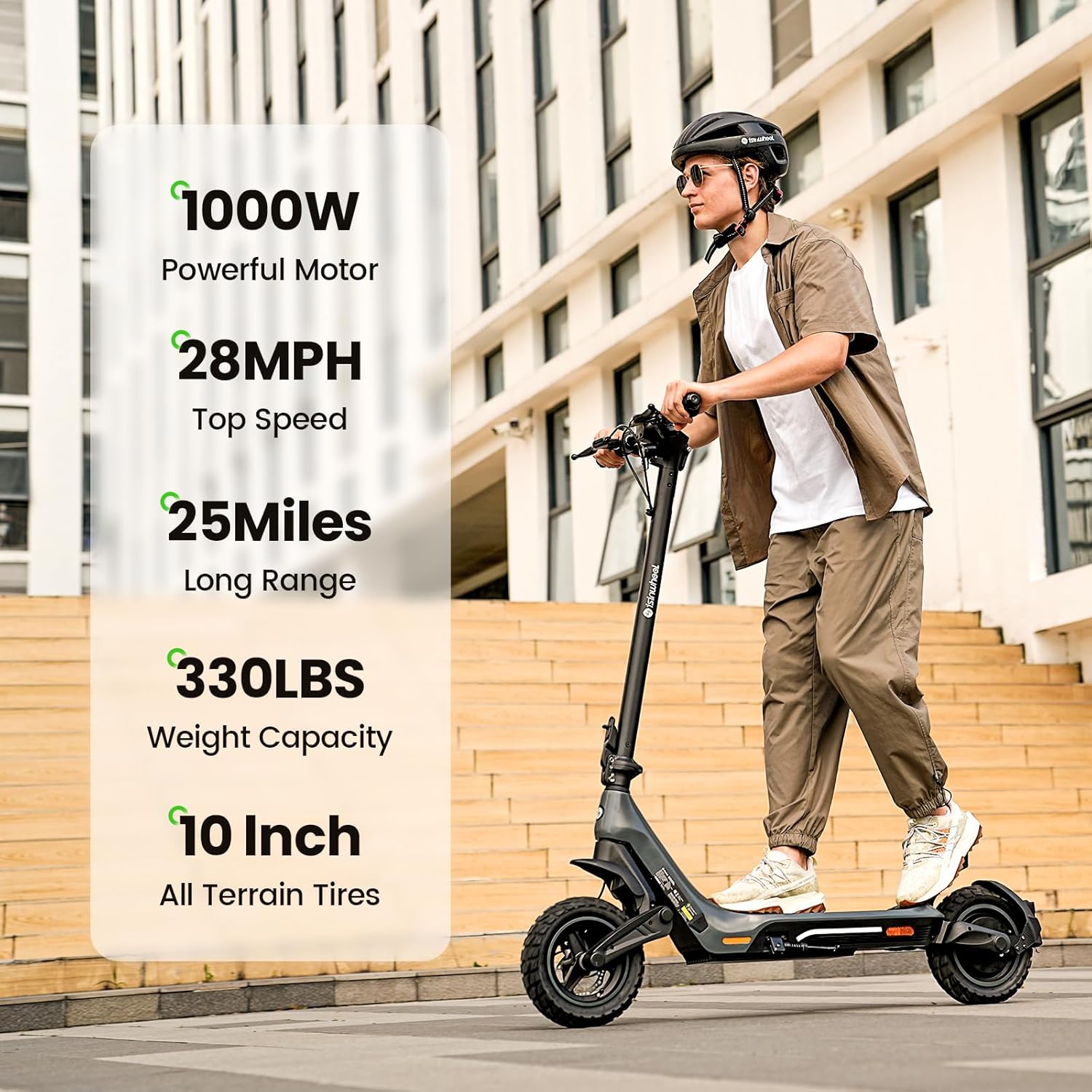 isinwheel Z1 Electric Scooter, 28/22 MPH Top Speed,1000/500W Motor E-Scooter Up to 30/20 Miles, Shock Absorbers & Turn Signal, Foldable Scooter for Adults and Teens
