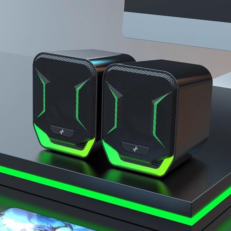 Desktop Computer Audio Games Esports Atmosphere Light Large Volume Heavy Subwoofer Small Speaker Cable