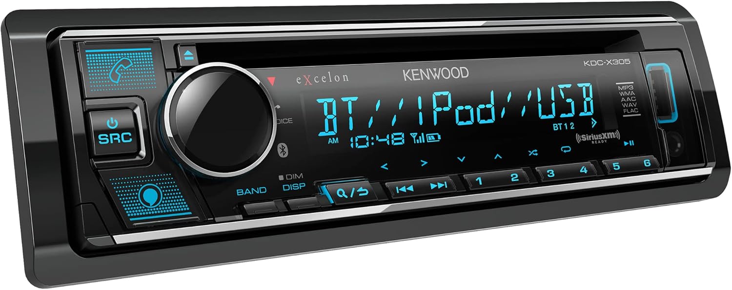 Kenwood KDC-X305 eXcelon CD Car Stereo Receiver w/Bluetooth Hands Free Calling