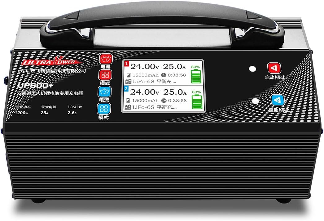 UAV Ultra Power 2-6S Drone Battery Charger UP600+ 1200W Dual Channel for Drones