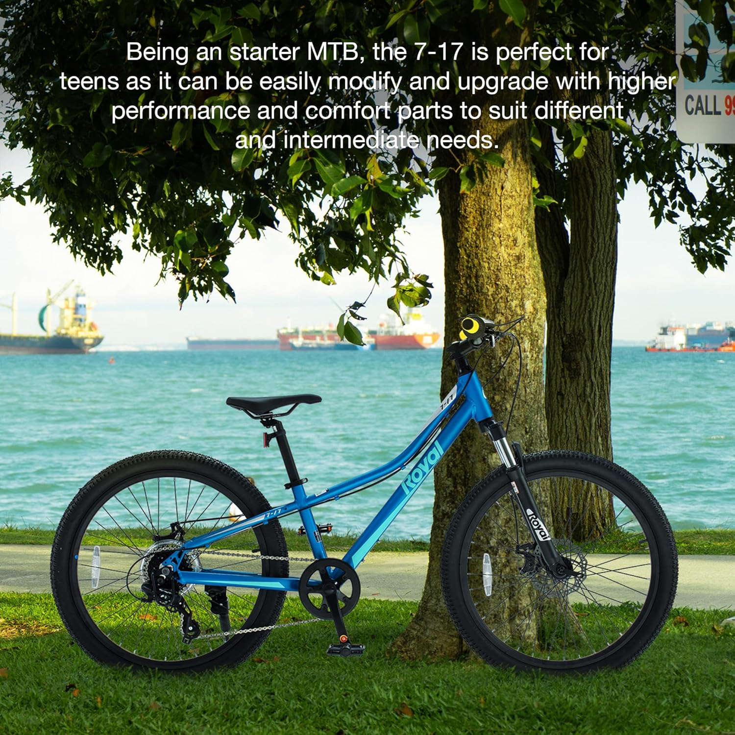 RoyalBaby Kids Mountain Bike Aluminium 20/24 Inch MTB Sports Bicycle, 1-Speed/8-Speed Hardtail Dual Disc Brakes Front Suspension Boys Girls Teens Ages 7+ Years | Aluminium, Sports Bicycle, Hardtail, Dual Disc Brakes, Front Suspension, Teens