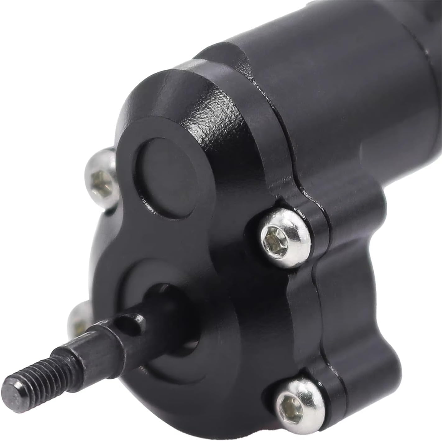 RC Front Rear Drive Axle Compatible with Redcat for Ascent-18 1/18 RC Crawler Upgrade Parts Aluminum Front Rear Portal Axle Complete Axles Set with Servo Mount(Black,Front and Rear)