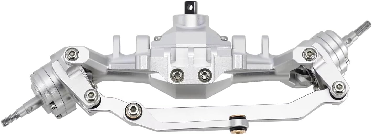 RC Front Rear Drive Axle Compatible with TRX4M 1/18 RC Crawler +5mm Diamond Portal Axles with Lay Down Servo Mount and Links Upgrade Parts