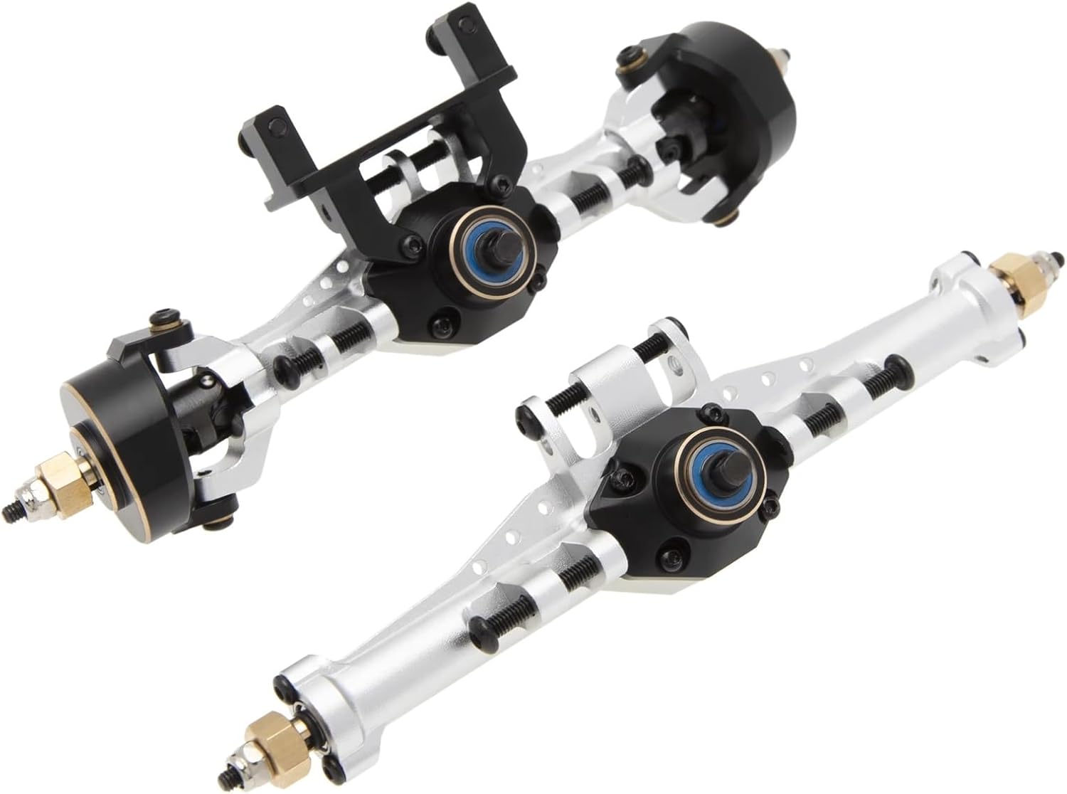 Rc Crawlers Axles For TRX4M 1/18 Front And Rear Axles Isokinetic 3 Section CVD Maximum Steering Angle 52° Wider 5MM RC Crawle Upgrade Model(Silver,1set)