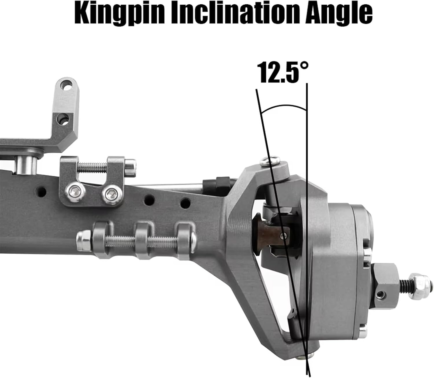 RC Car Parts Compatible with Axial for Capra 1.9 for UTB AXI03004 F9 for Wraith 90018 RR10 1/10 RC Crawler Upgrade Part Metal Front and Rear Portal Axle(Gray,Front and Rear)