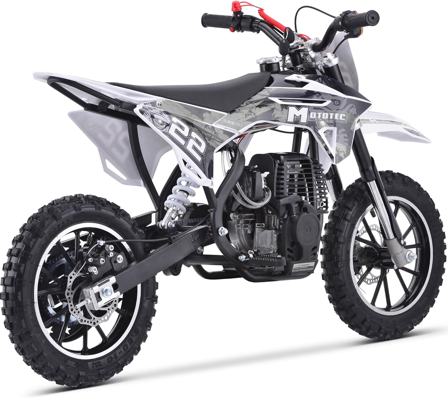 TOXOZERS 50cc 2-Stroke Demon Kids Gas Scooter Air Cooled Mini Dirt Bike Off Road Motorcycle Pit Bike with EPA Approved