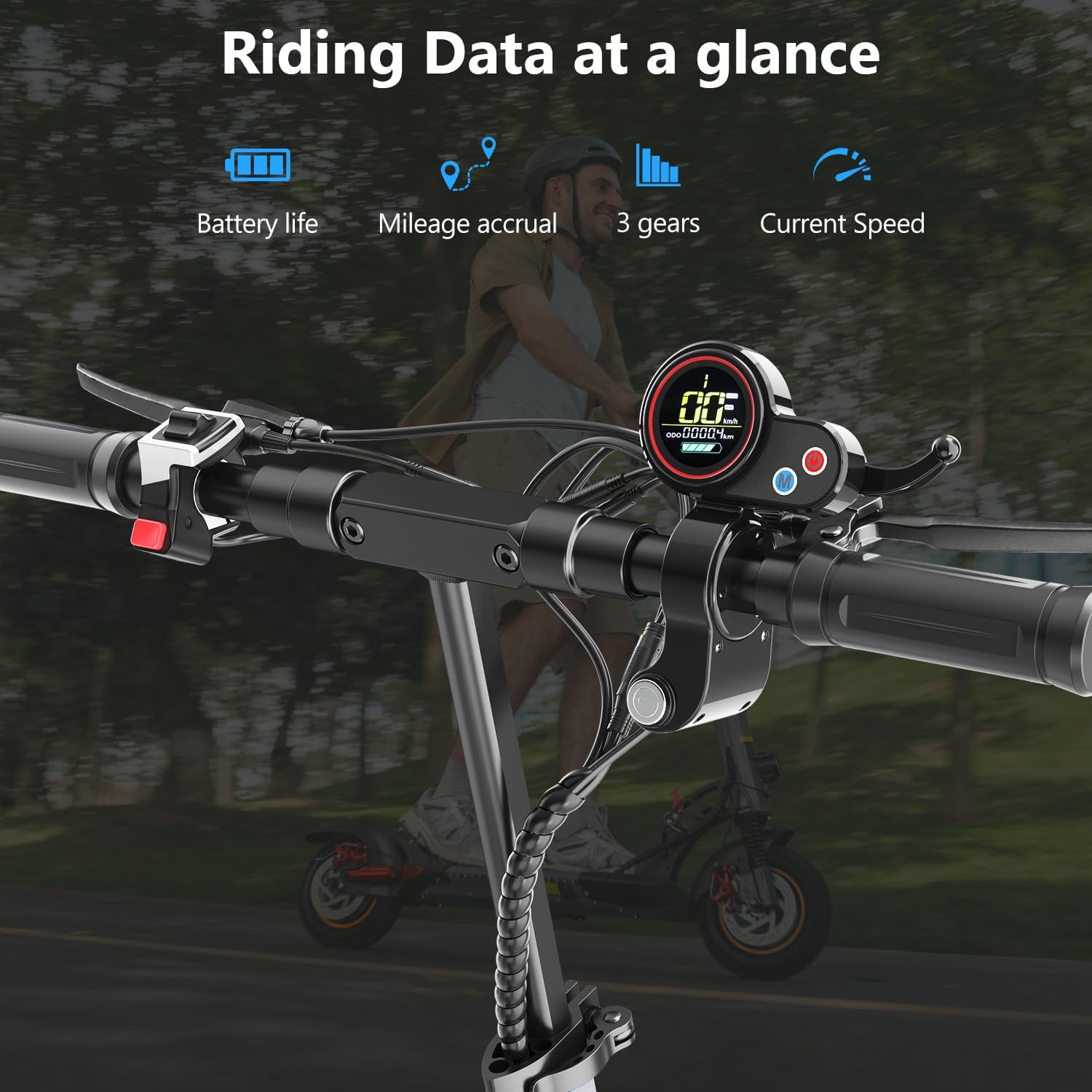 Electric Scooter Peak 1000W 28MPH & 20-40KM, 12.5Ah, 10