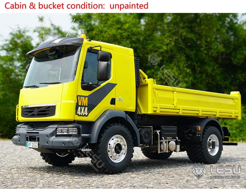 LESU 1/14 4 * 4 RC Hydraulic Dumper Tipper Truck Model Motor ESC Servo Light Sound Sets​