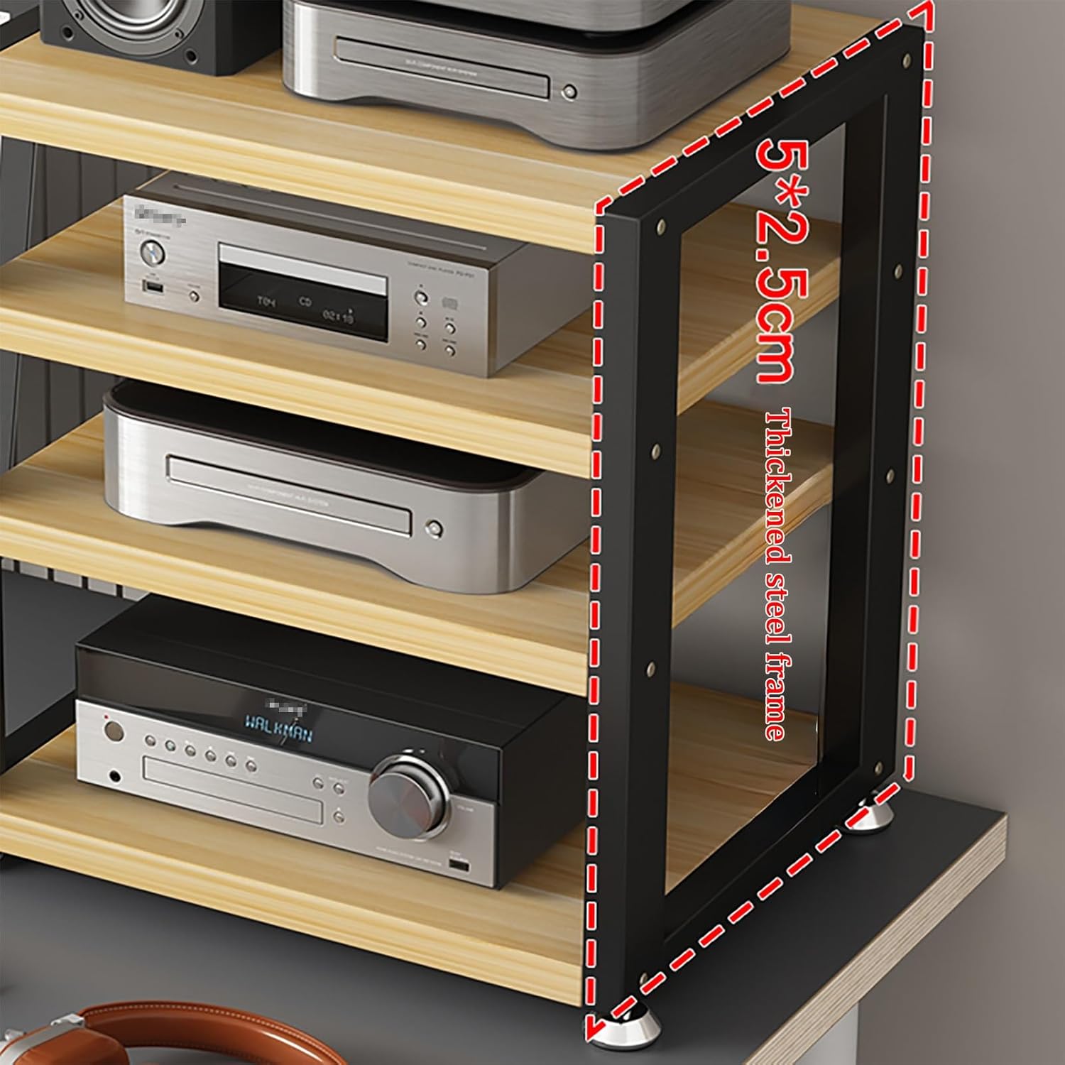 JIAOCKJIAO 3/4 Tier Media Stand