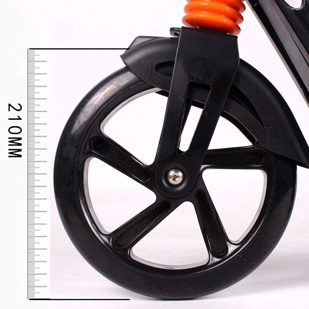 Scooters Kick Scooter for Adults Kids Foldable Unisex Adult Kick Scooters with Water Cup Holder Portable Commuter Scooters with Big Wheels Birthday Gifts for Women/Men/Teens/Kids Non-Electric
