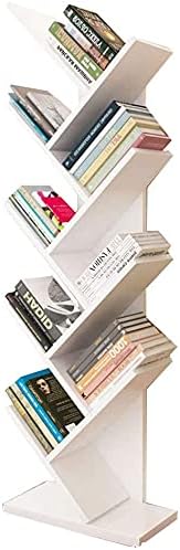 Katzowen Small Bookshelf for Kids 9-Shelf Tree Thickened Compact Bookcase Display Storage Furniture 4020132cm (Color : White)