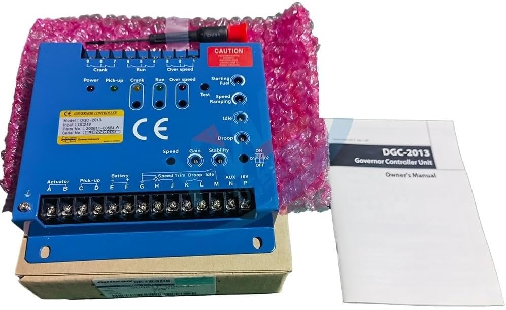 300611-00683A DGC2013 Generator Speed Controller Governor ESC Board DGC-2013 Generating Set Control Module(300611-00683A red)