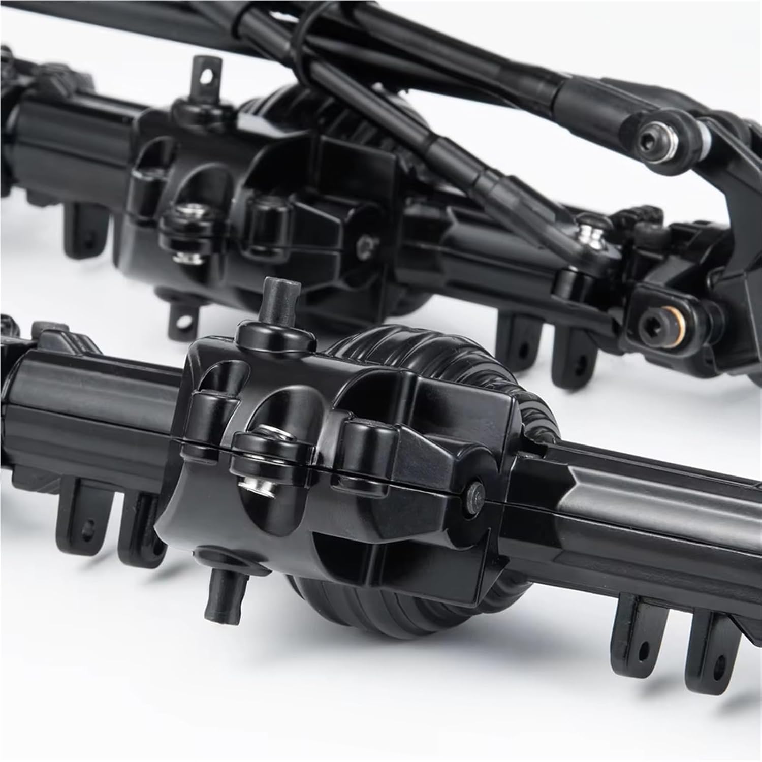 RC Car Accessories Compatible with Axial for SCX10 II 90028 1/10 RC Crawler Parts Replacement Accessories Metal Axle Front Rear Straight Complete Axle(Front and Rear)