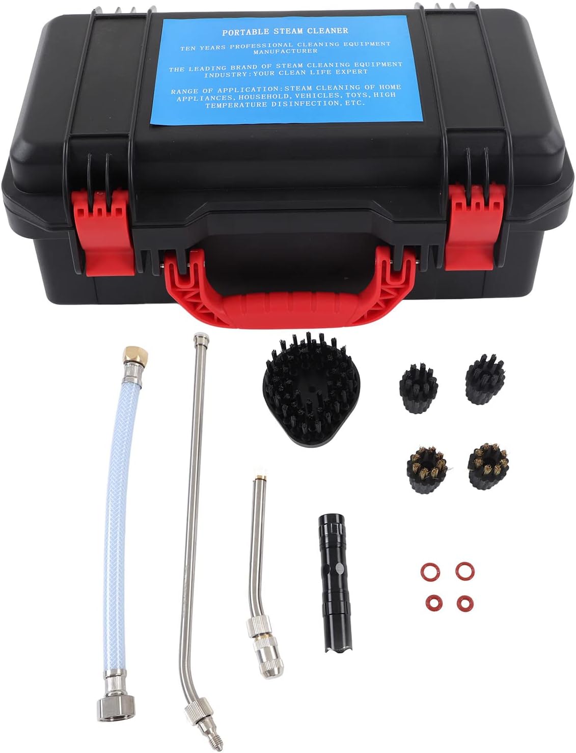 High Pressure Steam Cleaner, 4ft Water Inlet Hose, High Power Long Lasting ABS & Stainless Steel Steam Cleaner Machine for Cars (1700W US Plug 110V)