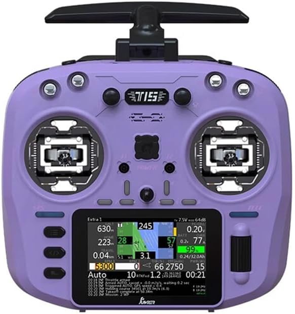 2.4G FPV Radio Controller with RC90 Effect Gimbals, High-Definition Color Touch Screen & Macaron Edition Design, Foldable Dual-Antenna Remote Controller for FPV Racing Drone & Simulator，T15 ELRS