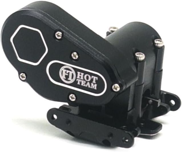 HotTeam Aluminum 17set Front/Rear axle 0.7'' Offset Brass Wheel and tire Gearbox and Rod Link Drive Shaft +4mm CVD 25mm Shock and Chassis with Magnet Fit Stock Body and Gear for AXIAL SCX30 RC Parts