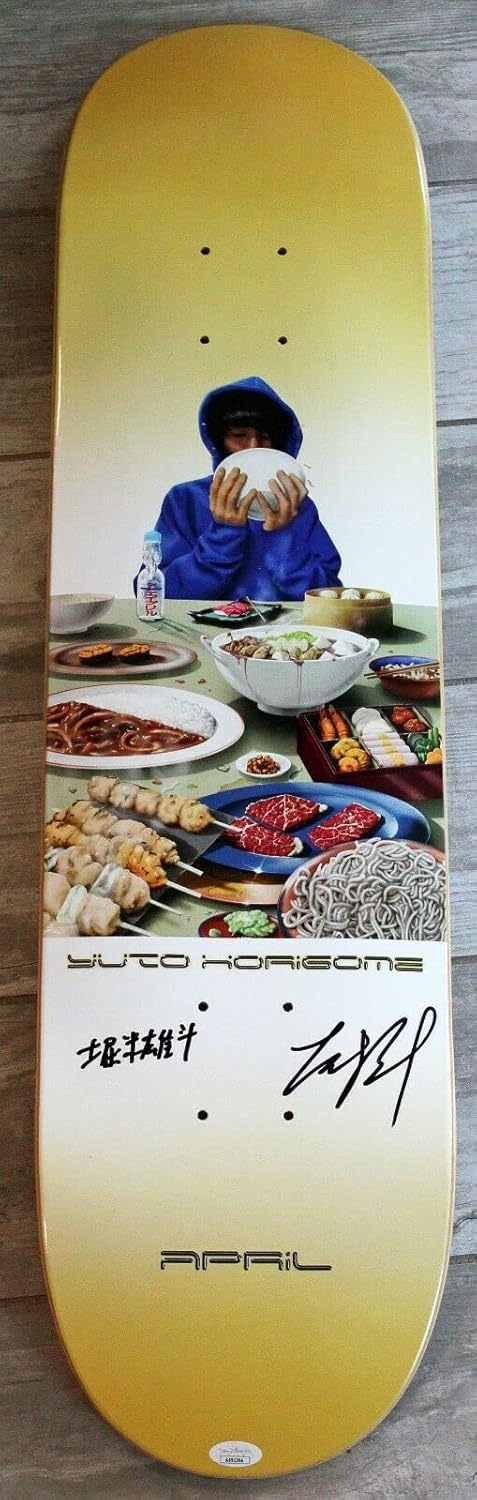 Yuto Horigome Signed April Banquet Skateboard Deck English & Kanji Signatures w/JSA COA