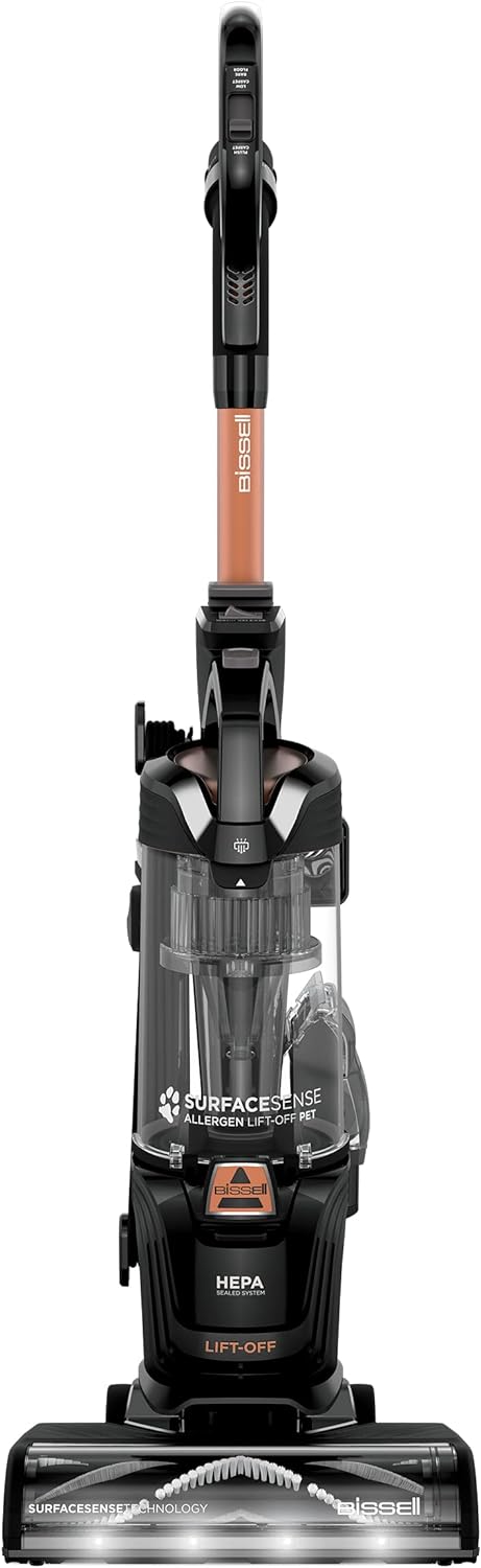 Bissell SurfaceSense Allergen Lift-Off Pet Upright Vacuum, with Tangle-Free Multi-Surface Brush Roll, LED Headlights, & Lift-Off Technology