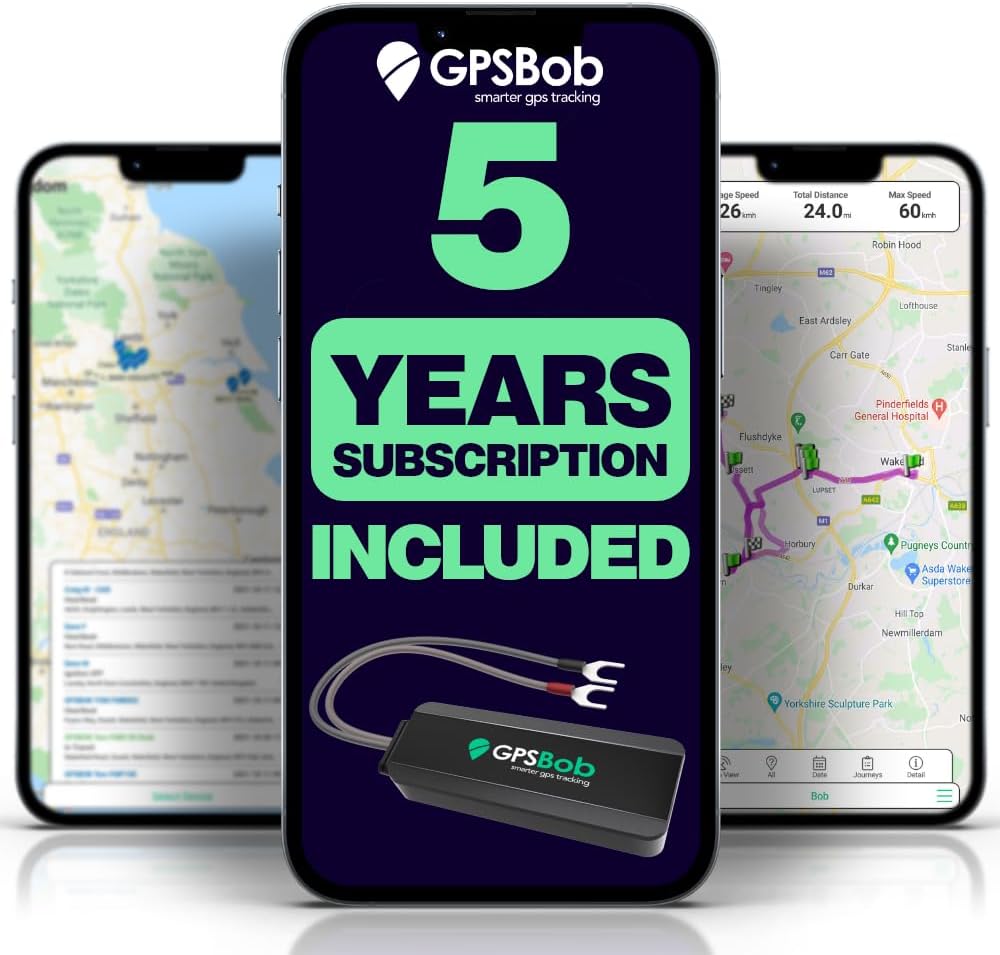 5 Year 4G 12/24v Wired GPS Tracker, All Inclusive, No Monthly Fees, No Subscriptions, One Off Fee, 5 Years Service Included, Car, Van, Truck, Caravan, RV, Plug and Play