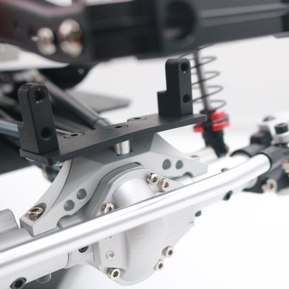 KYX Racing V8 Engine Motor 2 Speed Gearbox + Axle Servo Mount + Modified Battery Tray Set for 1/10 Rc Crawler SCX10 II