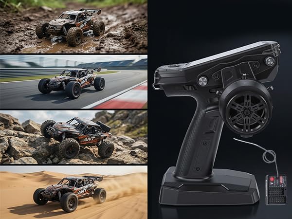 Greensen RC Transmitter, 3.5 Inch Color IPS Screen 11 Channel 2.4GHz Remote Controller with Dual Antennaes and GPS Feedback, for RC Car Boat (Black)