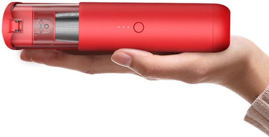 Cordless Handheld Vacuum Cleaner with LED Battery Indicator and HEPA Filter, Car Vacuum, High Power 4000PA Stronger Suction for Car Home Pet Kitchen Office,Red (Red)
