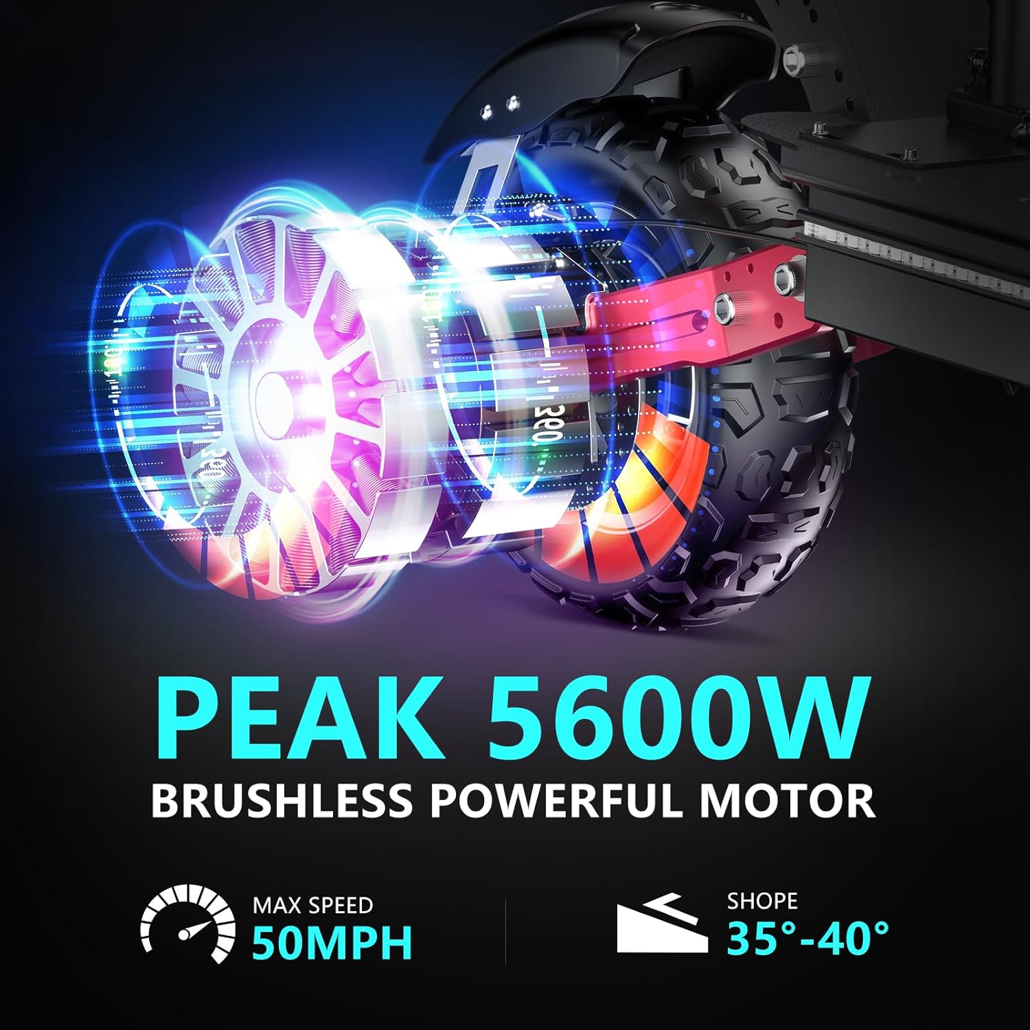 H1 GEN2 Electric Scooter for Adults 5600W Dual Motor Up to 50MPH,Battery Range to 55Miles Fast Sports Escooter 11