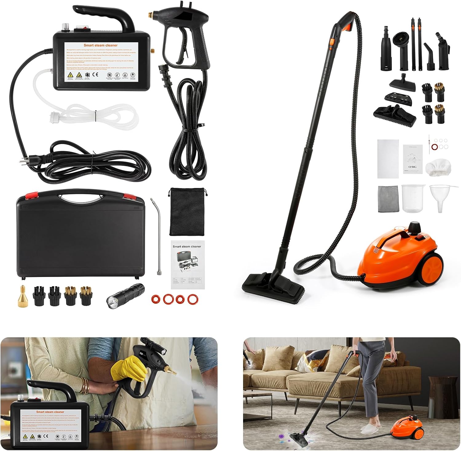 Dyna-Living 1700W Portable Steam Cleaner & 1800W Multipurpose Steam Cleaner
