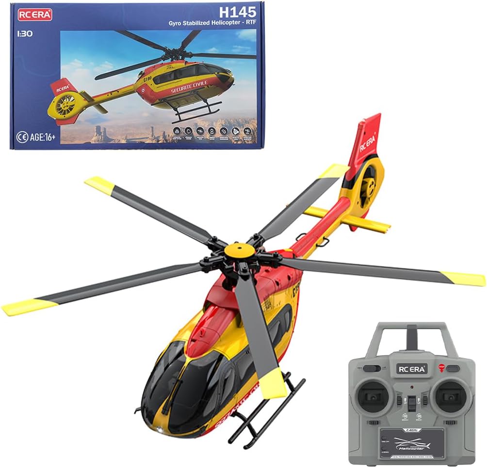 RC 6CH Helicopter, C190 2.4G Single Rotor No Aileron Flow Positioning Flow Positioning Helicopter, 1:30 Scale Helicopter Model Electric Airplane RC Flying for Adults (RTF)