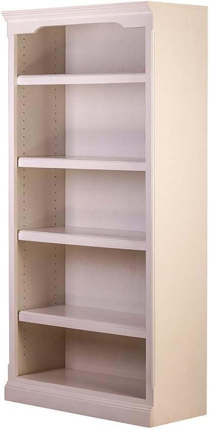 FOREST DESIGNS Traditional Alder Bookcase: 30W X 84H X 13D Whitewash Oak