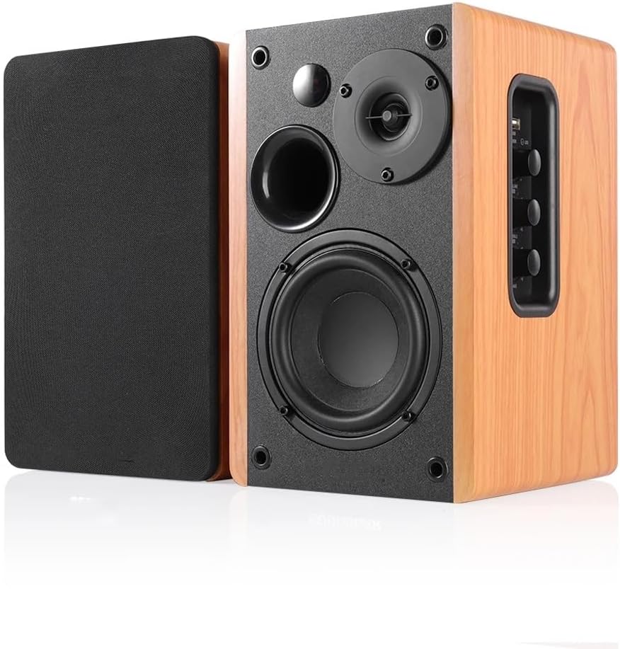 kuaidh 2.0 HiFi Speaker Bookshelf Sound System Music Speakers for TV Computer Soundbar 4.5Inch