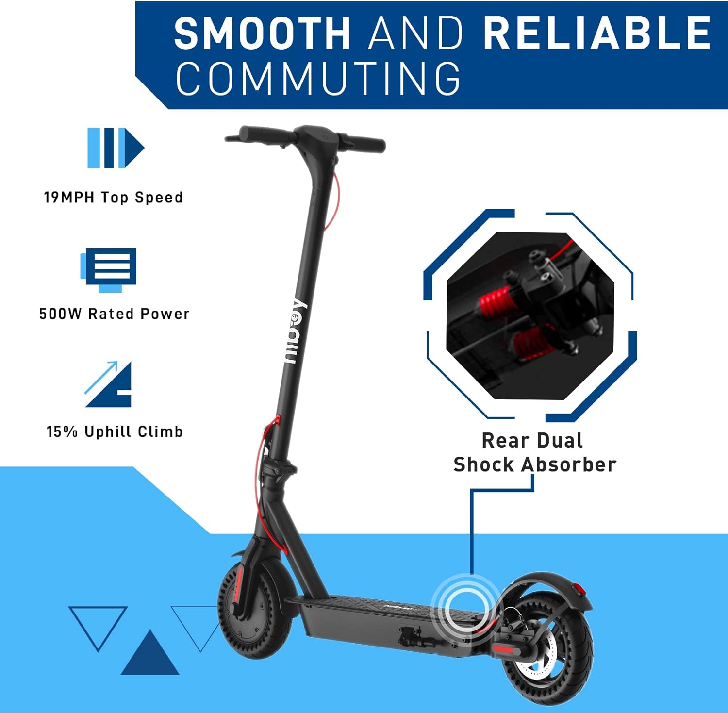 S2 SE / KS4 Pro Electric Scooter, 19 MPH, 17–25 Miles Range, Foldable Commuter E-Scooter with 10