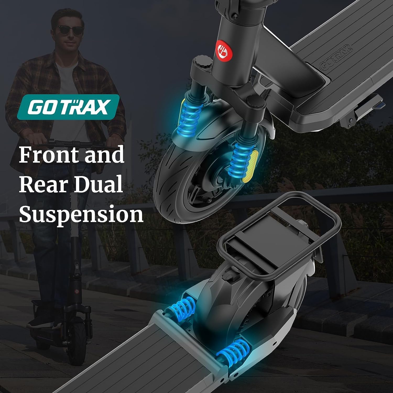 Gotrax Electric Scooter for Adults, Max 18/38 Mile & 20/28Mph by 350w/500w/1000w Motor,10