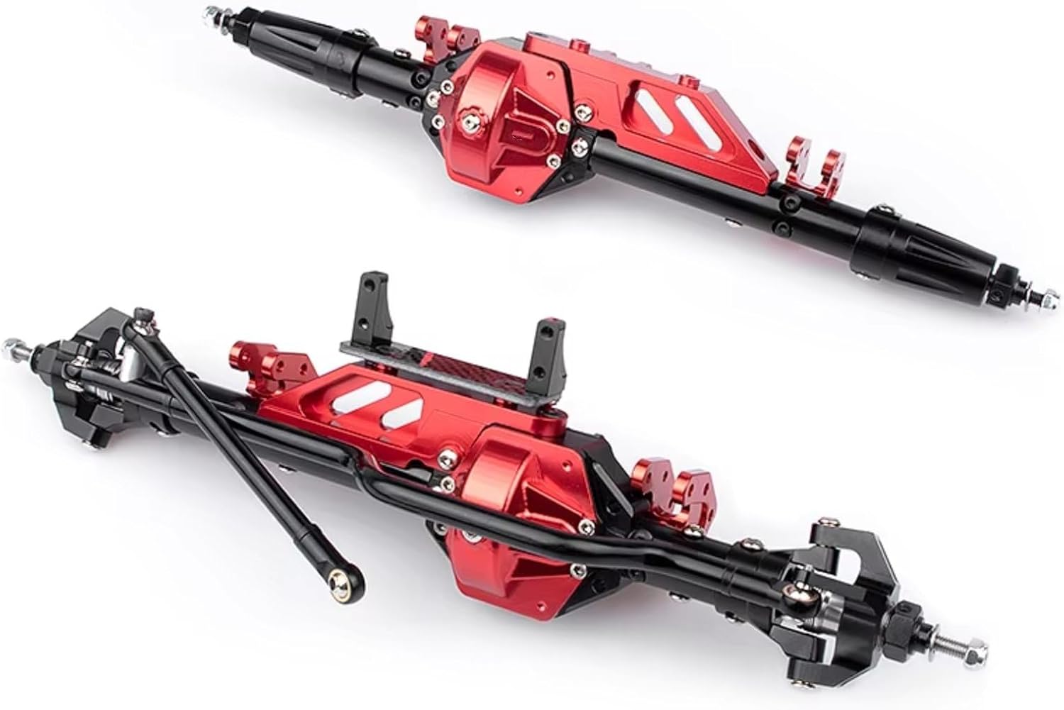 Compatible with Axial for Wraith RR10 90048 1/10 RC Crawler Car Upgrades Parts Accessories CNC Aluminum Front Rear Axle Set RC Front and Rear Axle(1Set)