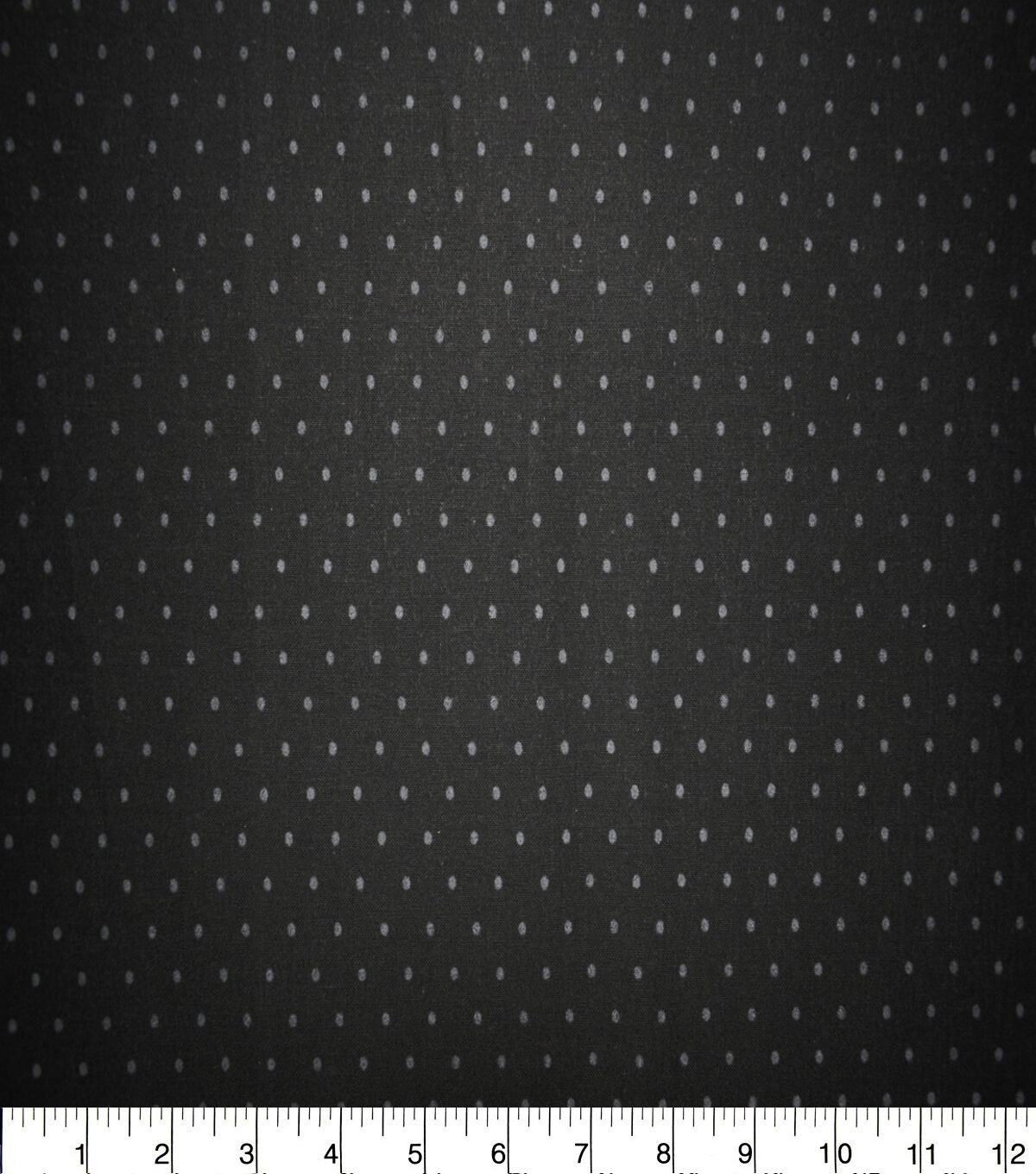 Gray Pin Dots on Black Quilt Cotton Fabric by Quilter's Showcase