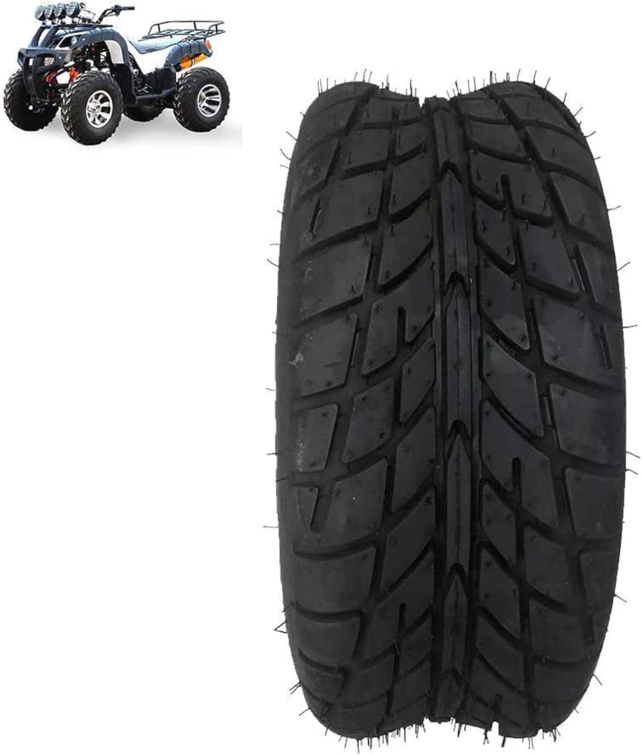 19X7.00-8 Electric Scooter Parts Tubeless Tires, Non-Slip-Resistant Road Tire Patterns, Suitable for Four-Wheel Kart/ATV Tire,Safe and Comfortable Tires