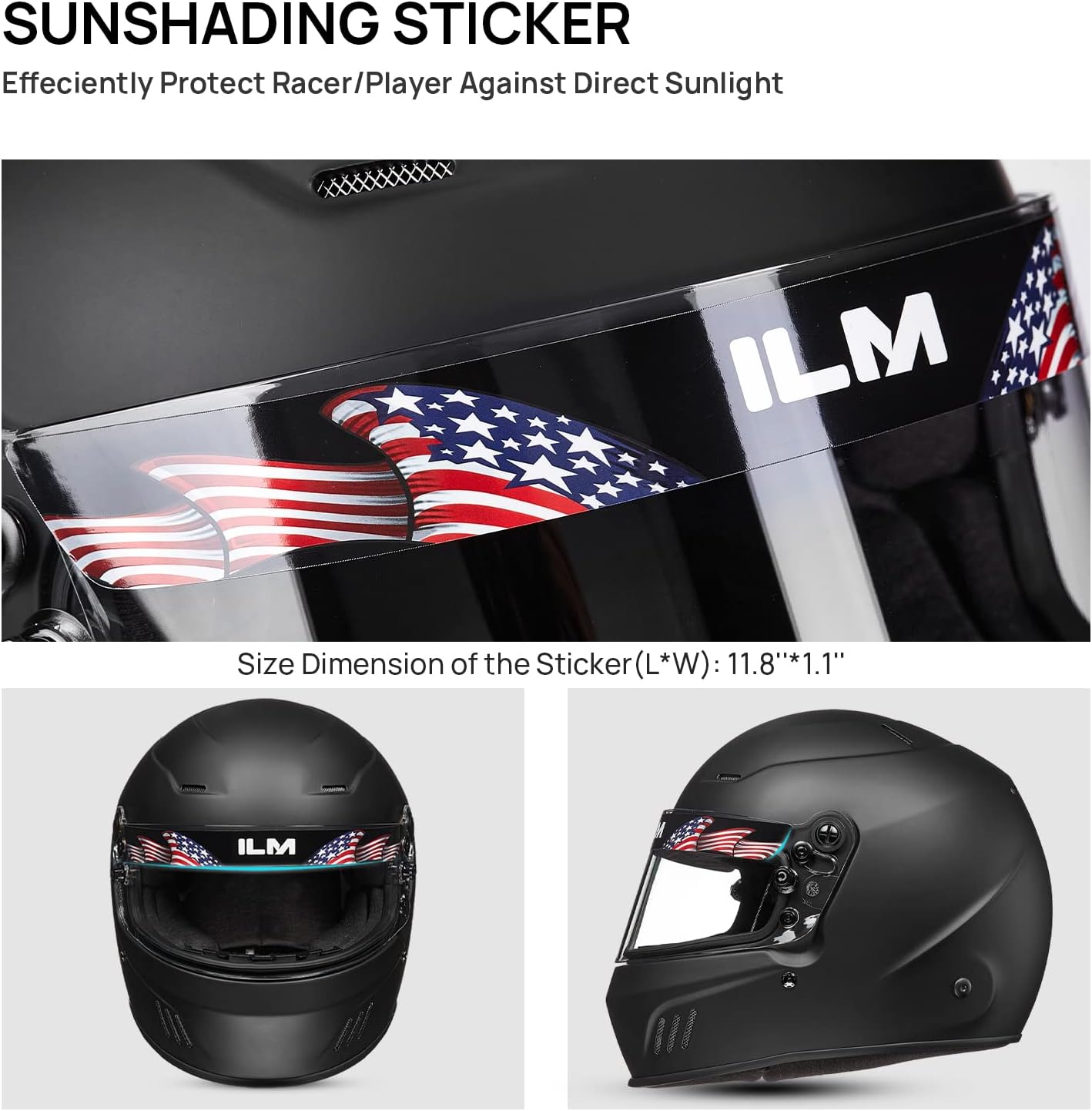 ILM Snell SA2020 Full Face Auto Car Racing Helmets for Men and Women Model 760(Matte Black, L)