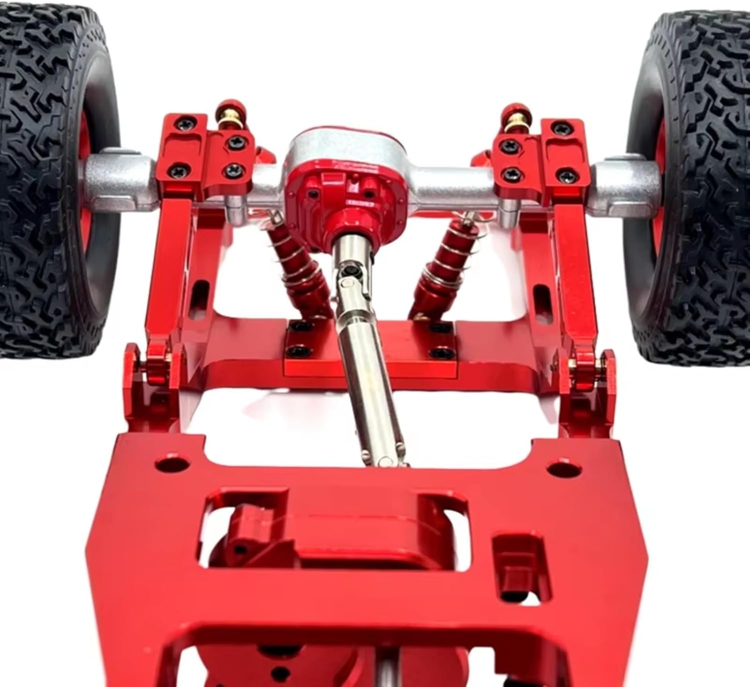 RC Models Parts For MN MN82T LC79 MN82S For MN82 Pro For 1/12 RC Car Parts Metal Upgrade Wheel/Axle Drive Shaft Shock Absorber Pull Rod Set(Red)