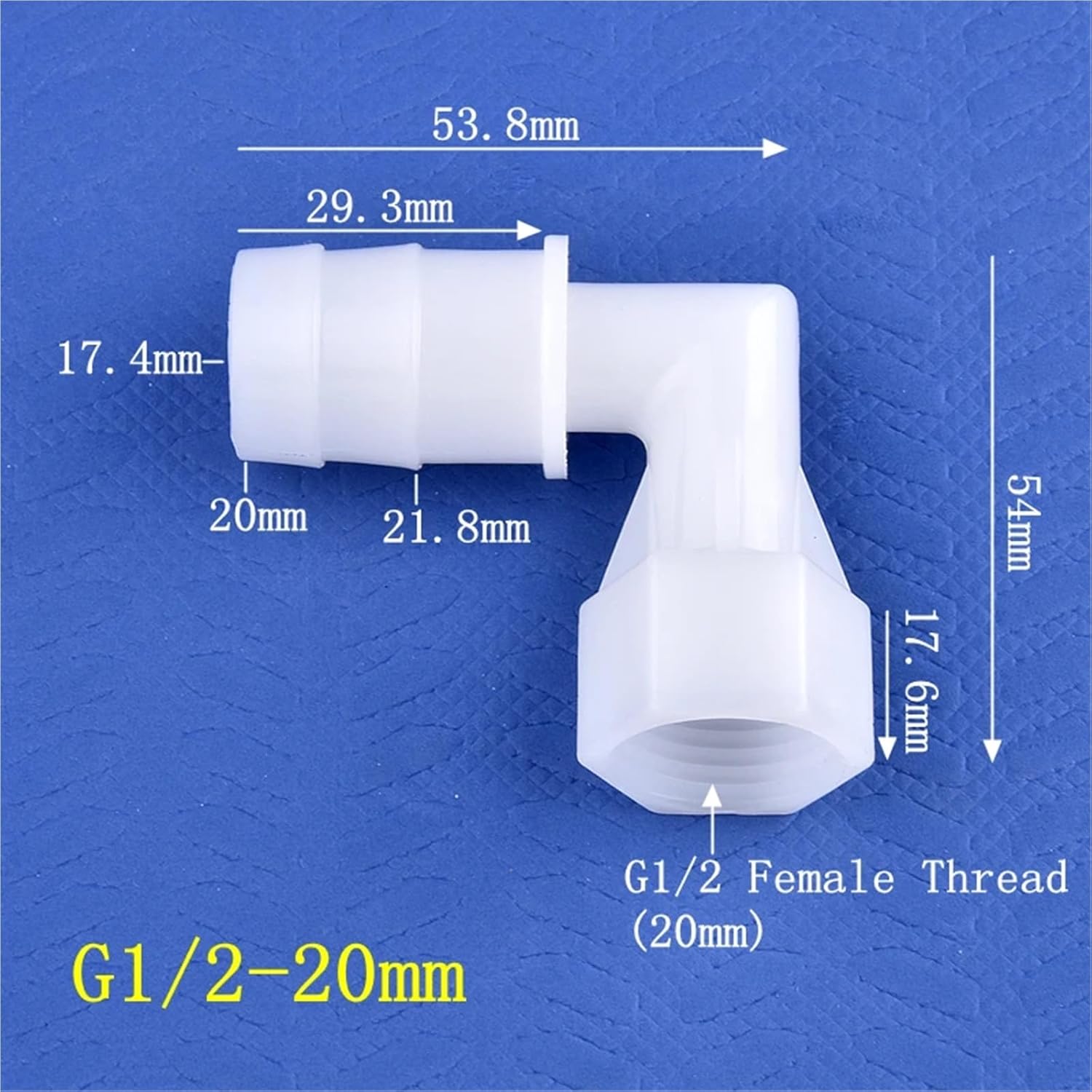 5~200 Pcs Elbow Pagoda Connectors 1/2 Inch Female Thread Aquarium Fish Tank Hose Joint L-shaped DIY Water Pipe Accessories(G1I2-20mm,200 Pieces)