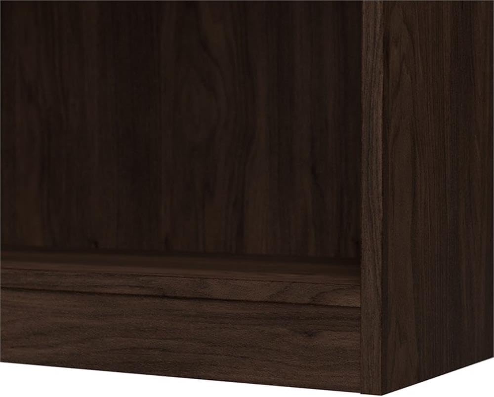 Pemberly Row Tall 5 Shelf Bookcase Set in Black Walnut - Engineered Wood