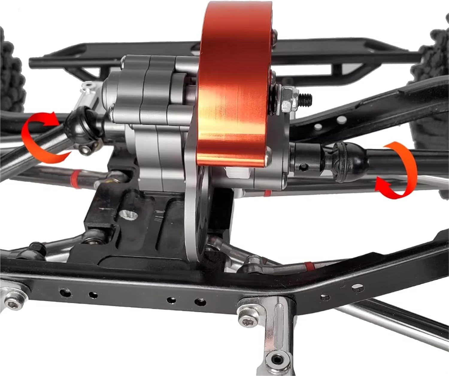 Compatible with Axial for SCX10 for TFL 1/10 RC Crawler Car Upgrade Parts Accessories Metal Reverse Transmission Case Gearbox RC Car Accessories