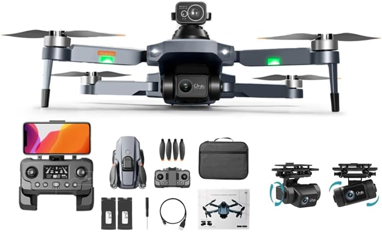 ISPEKTRUM Drone Vortex ISRG101 Pro 8K Dual Camera 2-Axis Gimbal 360 Obstacle Avoidance 60-Min Flight Time RC Quadcopter with Advanced Auto Return, 3km Video Transmission