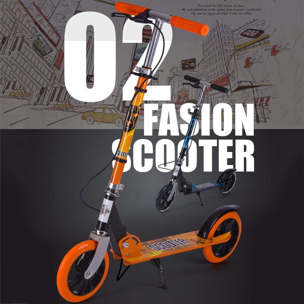 Non Electric Scooter, High-Strength PU wear-Resistant Wheel and Aluminum Deck - Foldable with Foot Brake+ Hand Brake Kick Scooters for Adults or Kids Youth