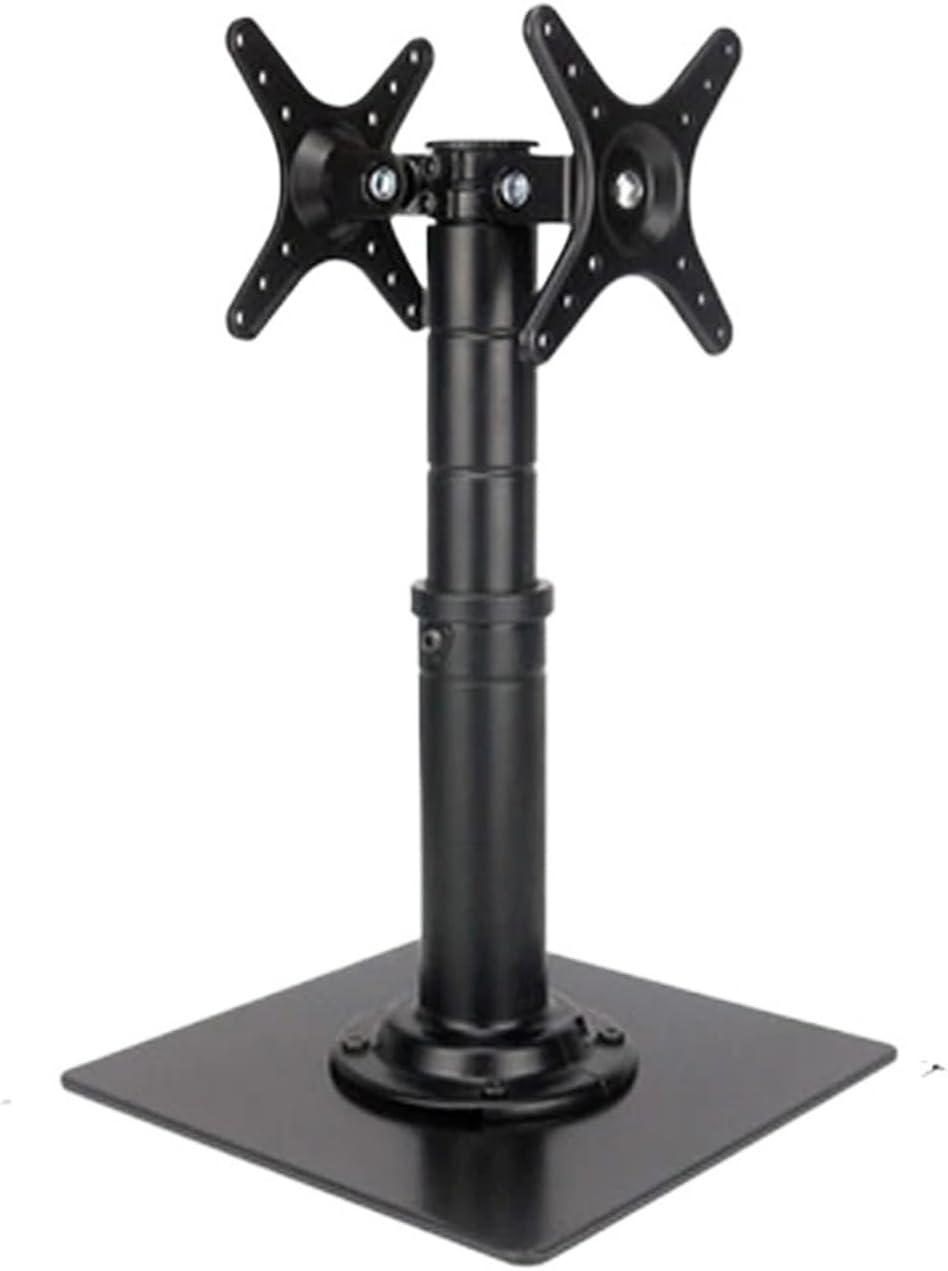 DL-CY07D Large Base 10-24 Inch Dual Monitor Desktop Stand Height Adjustable Swivel and Tilt 2-Piece Computer Stand TV Stand Load Capacity 0-8 kg